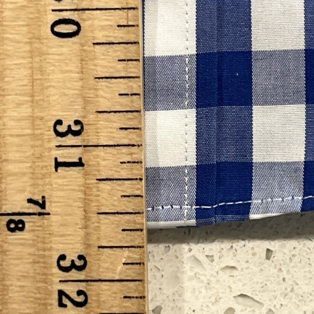 Brooks Brothers Mens Shirt Medium Blue Checks Regent Long Sleeves - Picture 5 of 6
